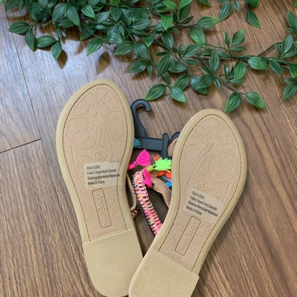 WEST LOOP TASSEL SANDALS - Picture 2 of 2